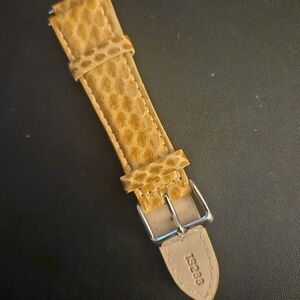 Invicta Gold Textured Leather Watch Strap